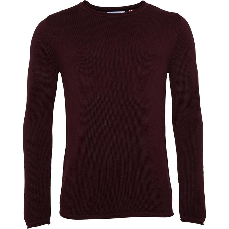 Pull Kronstadt Homme Bordeaux Col Rond | Original MenShop