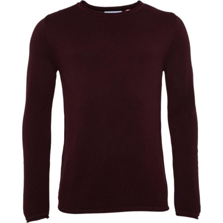 Pull Kronstadt Homme Bordeaux Col Rond | Original MenShop