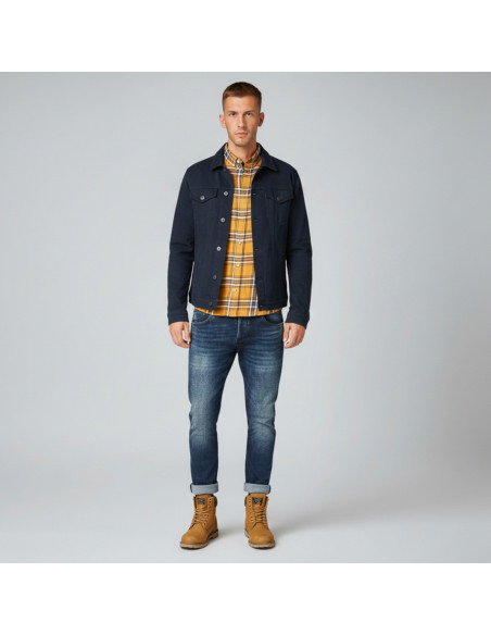 Chemise Tom Tailor Homme à Carreaux Jaune | Original MenShop
