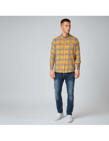 Chemise Tom Tailor Homme à Carreaux Jaune | Original MenShop