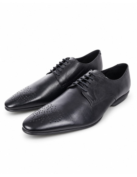 Derby Homme Gérard Pasquier Cuir Noir | Original Menshop