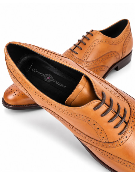 Richelieu Gérard Pasquier Cuir Cognac Homme | Original Menshop