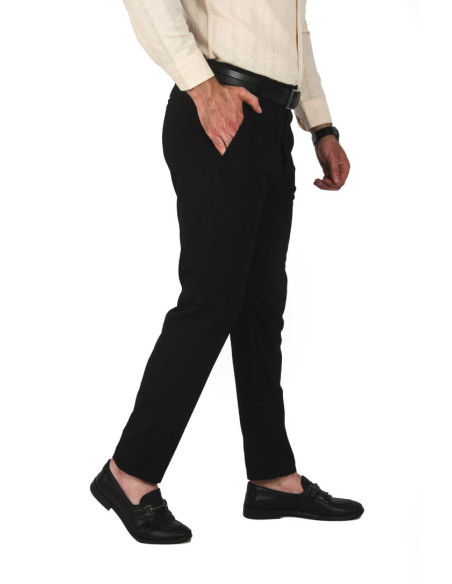 Pantalon Chino Homme Noir Coupe Ajustée | Original MenShop