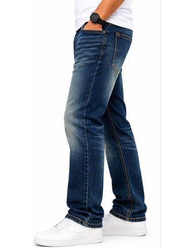 Jean Bershka Straight Fit Homme Bleu Foncé | Original MenShop