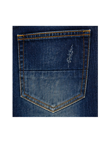 Jean Bershka Straight Fit Homme Bleu Foncé | Original MenShop