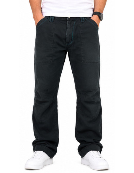 Pantalon Énergie Homme Noir Délavé – Coupe Droite