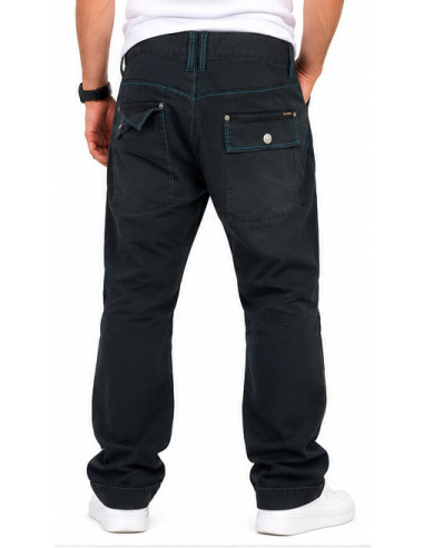 Pantalon Énergie Homme Noir Délavé – Coupe Droite