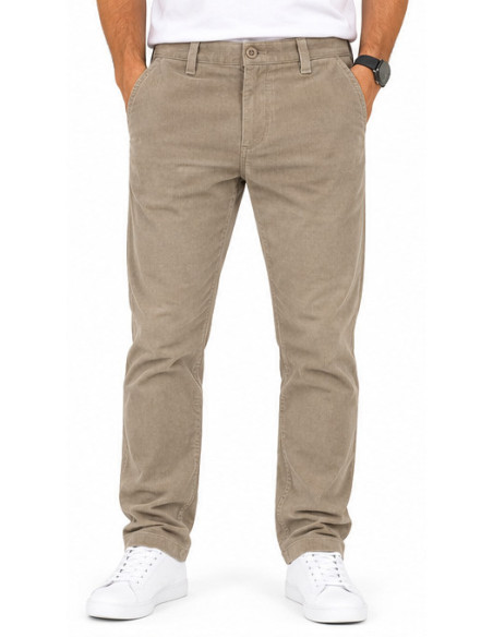 Pantalon Velours Côtelé Homme Beige Taupe | Bendorff
