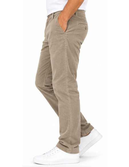 Pantalon Velours Côtelé Homme Beige Taupe | Bendorff