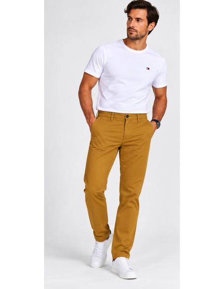 Pantalon Chino Tommy Hilfiger Homme Moutarde | Maroc