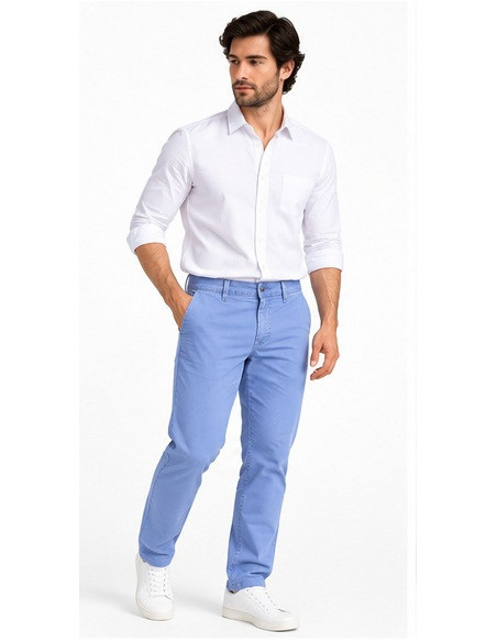 Pantalon Benetton Homme Bleu Ciel Regular | Originalmenshop