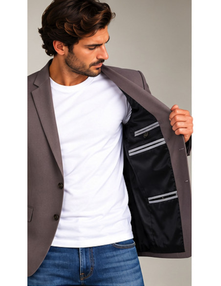 Blazer Homme BRICE Taupe Taille 54 | OriginalMenShop Maroc