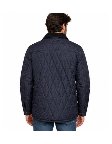 Veste Matelassée Homme JACK & JONES Bleu Marine – Col Classique, Style Casual Chic