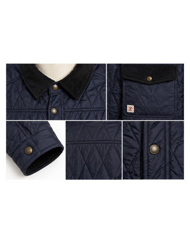 Veste Matelassée Homme JACK & JONES Bleu Marine – Col Classique, Style Casual Chic