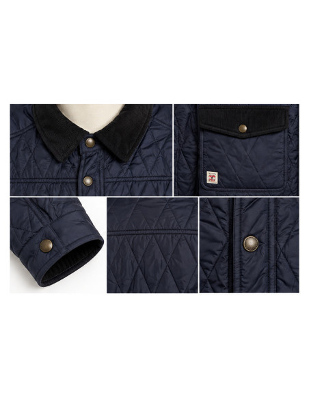 Veste Matelassée Homme JACK & JONES Bleu Marine – Col Classique, Style Casual Chic