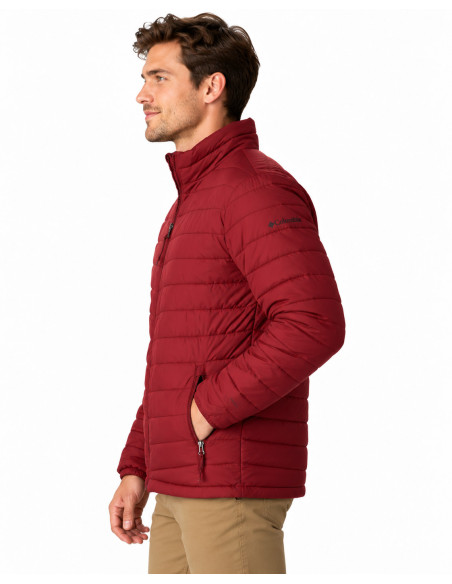 Doudoune Homme COLUMBIA Grise – Omni-Heat, Matelassée, Col Montant